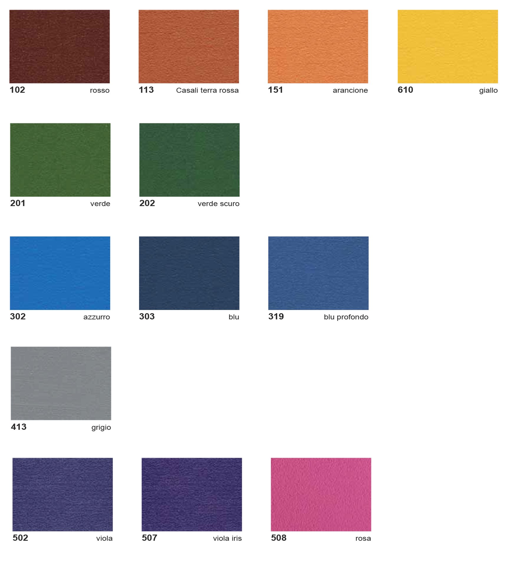 Gamma completa colori resine sportive